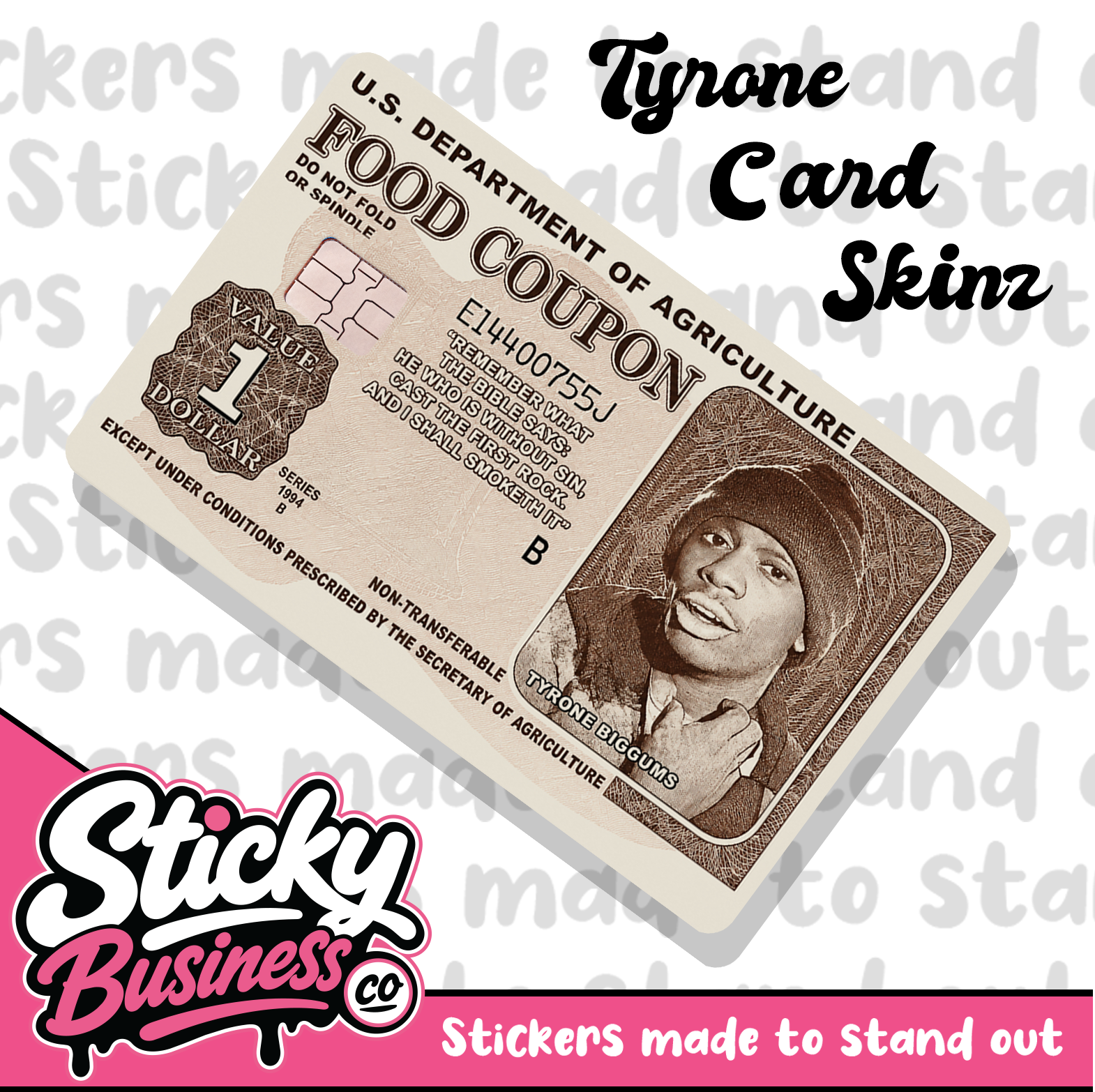 Funny Food Coupon Credit Card Skin