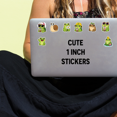 Mini Frog & Friends Pack – 8 Cute Frog & Animal Vinyl Stickers