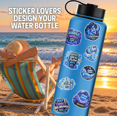 Aquarius Zodiac Sticker Pack – 8 Premium Vinyl Stickers