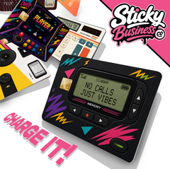 Retro Pager Credit Card Skin