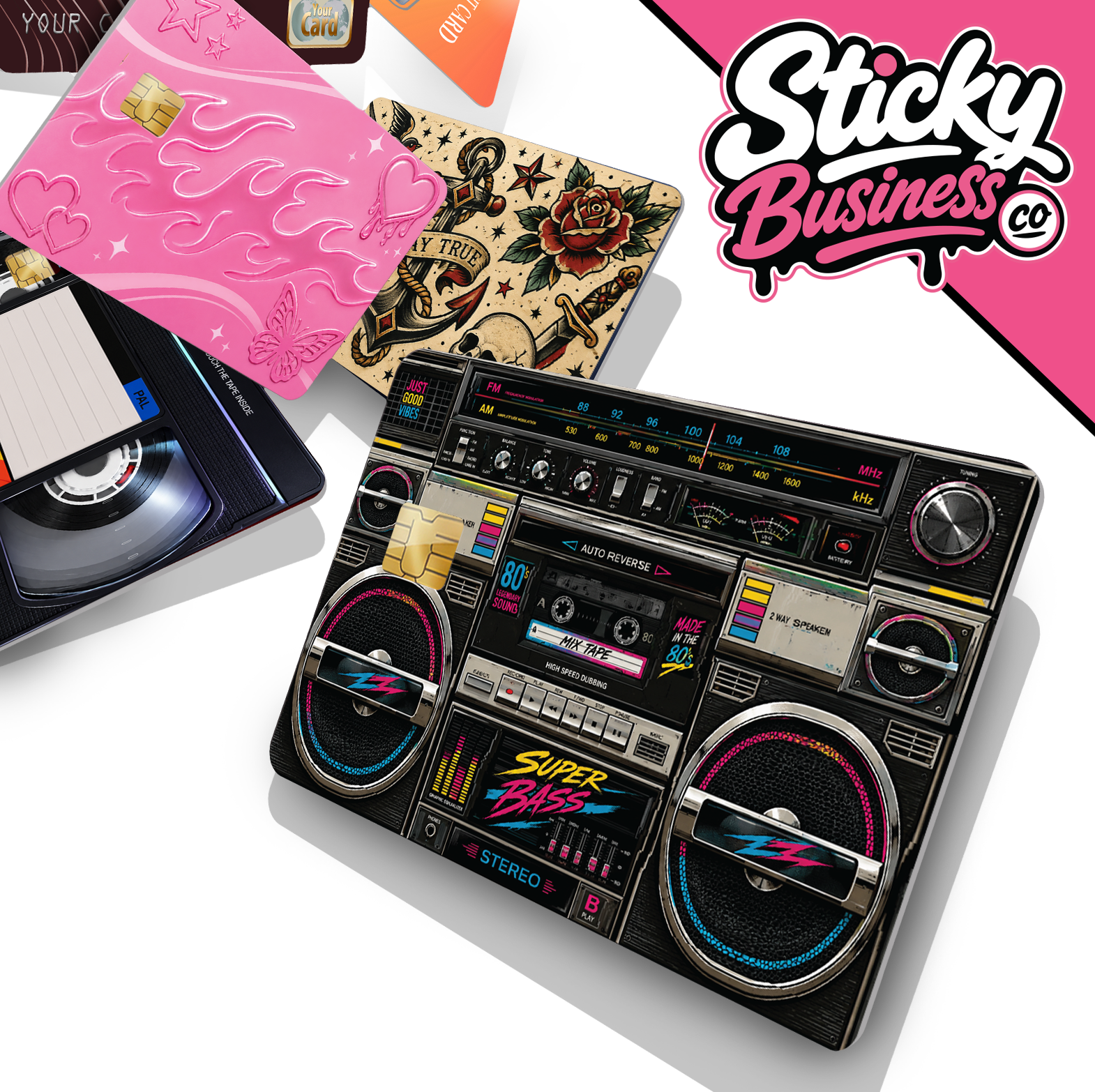 80s Boombox Card Skin
