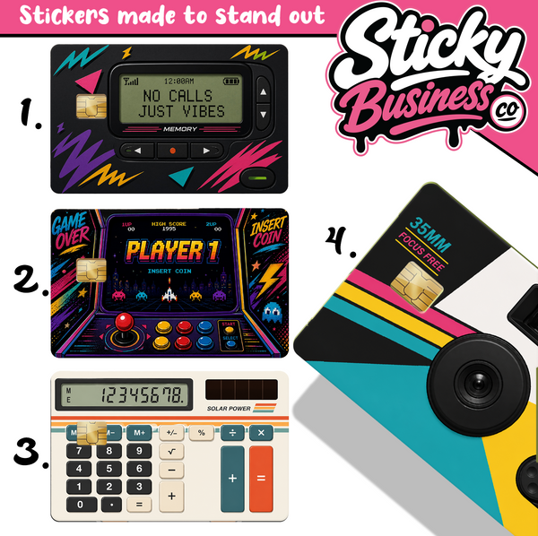 Retro Pager Credit Card Skin