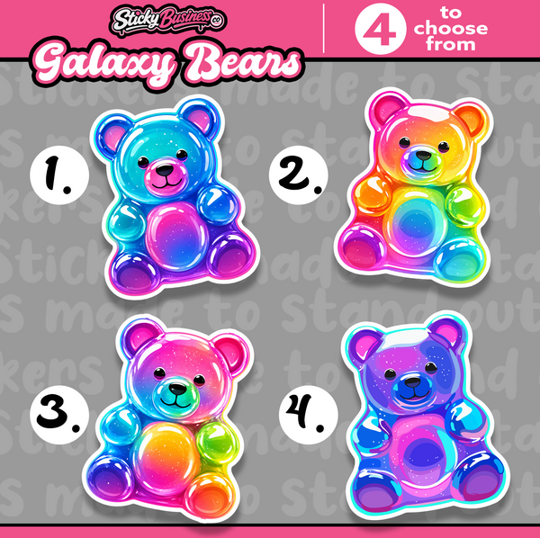 Galaxy Bears Sticker