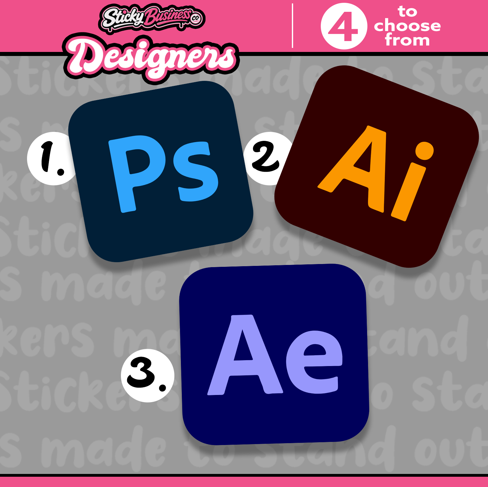 Creative Software Icon Sticker Set