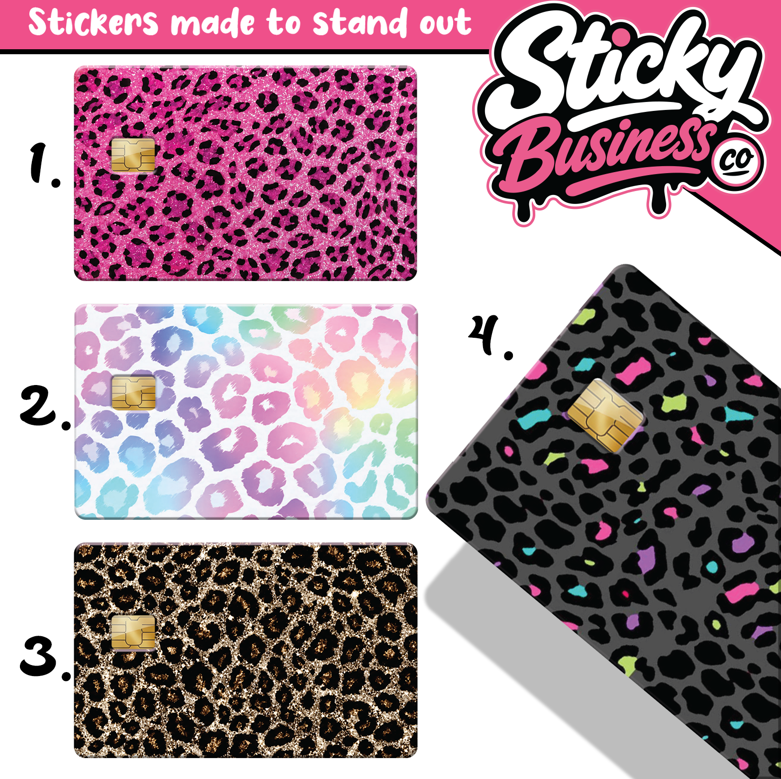 Leopard Print Card Skins